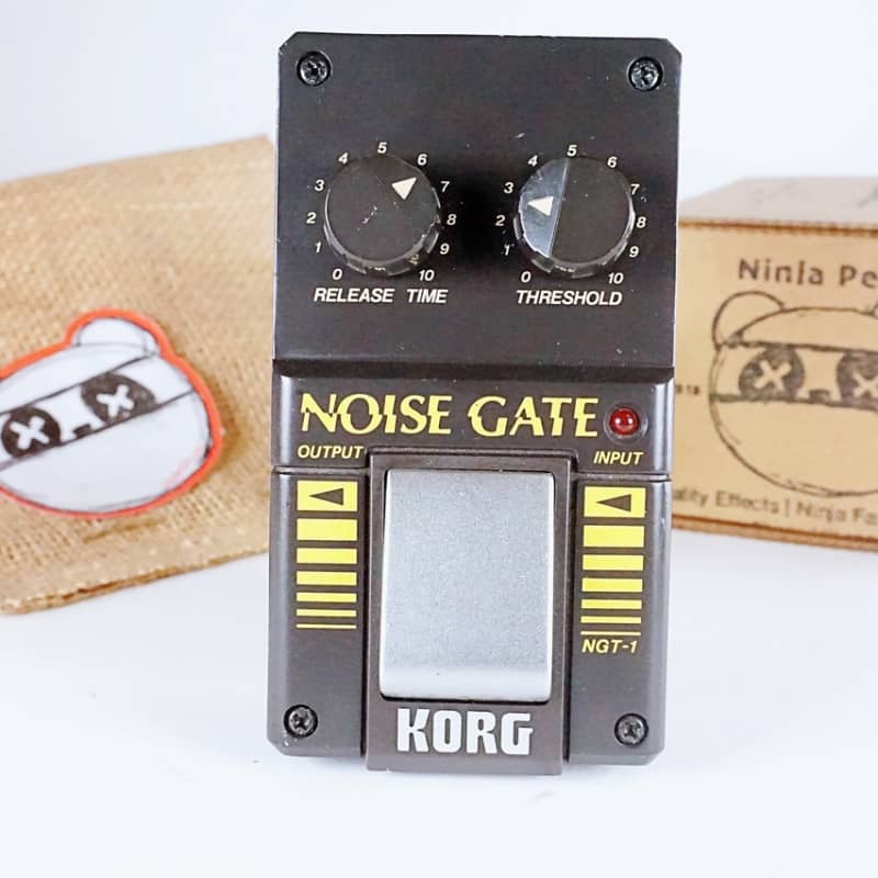 used 1980s Korg NGT-1 Noise Gate Black – Effect Pedal