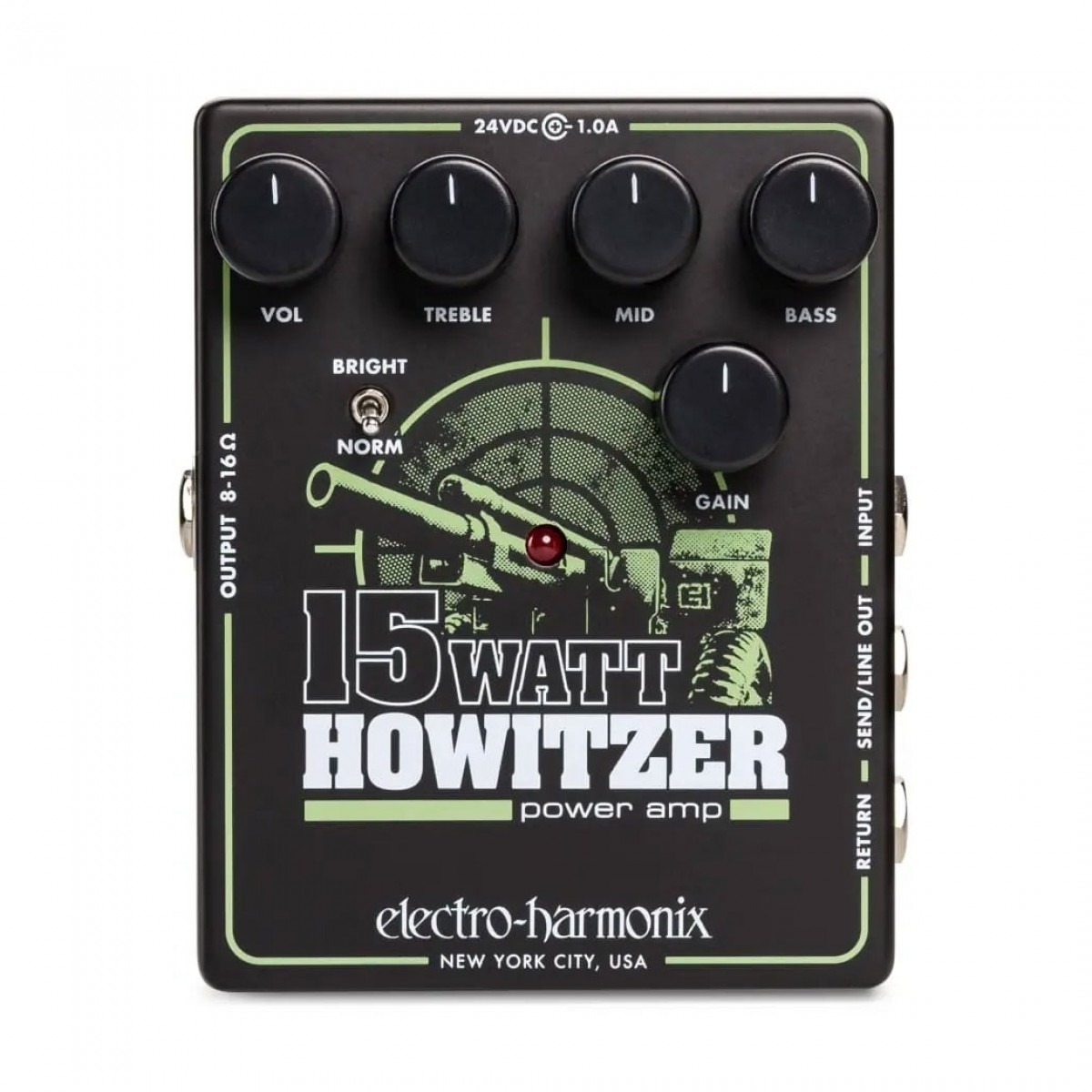 Electro Harmonix 15 Watt Howitzer Guitar Amp / Preamp Pedal – New Electro Harmonix