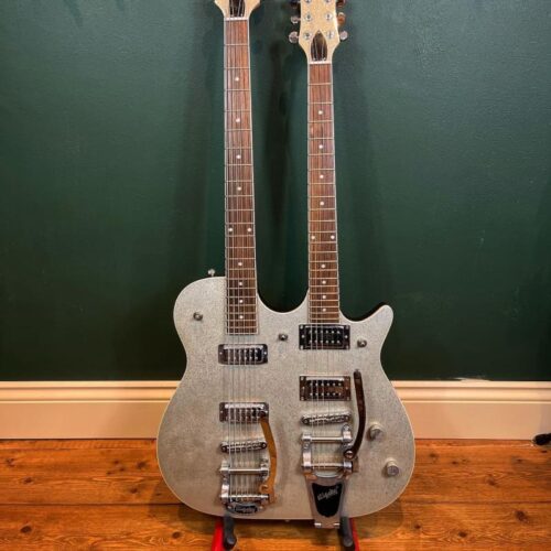 2004 - 2017 Gretsch G5566 Jet Double Neck Silver Sparkle - £1200 used Guitar