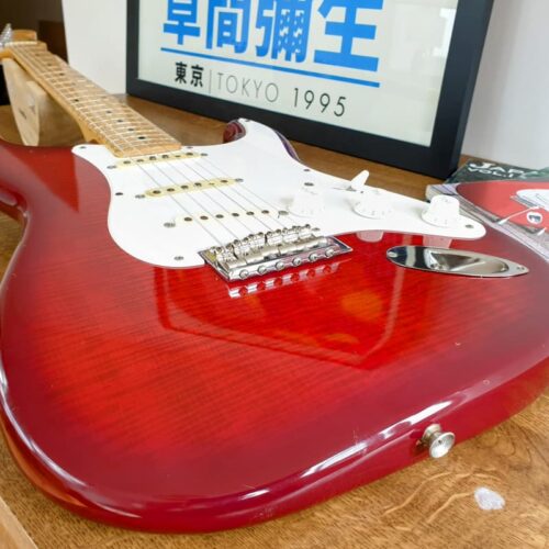 1992 Fender ST 58 VM K320 Foto Flame Red - £795 used Guitar