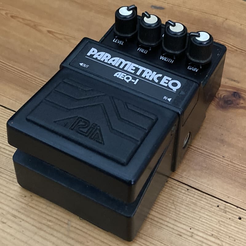 1980s Aria AEQ-1 Parametric EQ Black - EQ Guitar Effect Pedal by Aria