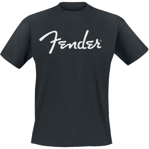 Fender T-Shirt - Classic Logo - M to L - for Men - black - Official Fender Merch