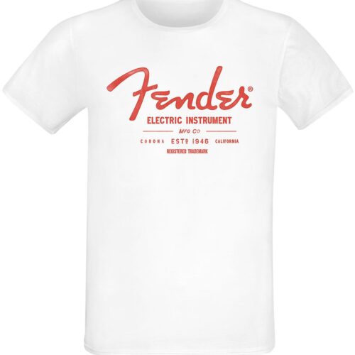 Fender T-Shirt - Electric Instrument - S to XXL - for Men - white - Official Fender Merch