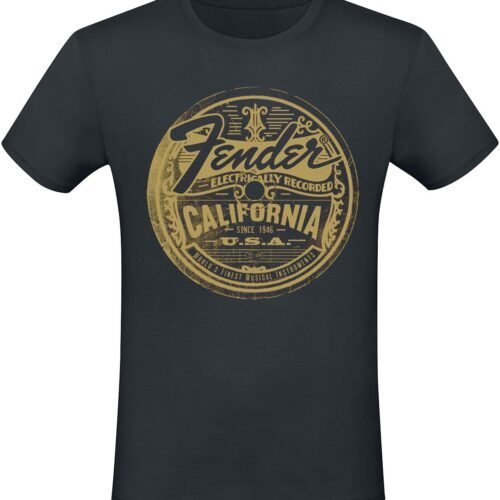 Fender T-Shirt - California - L to 3XL - for Men - black - Official Fender Merch