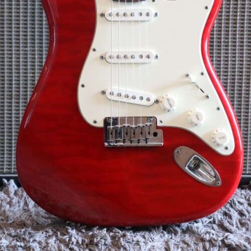 Fender Custom shop Deluxe Quilt Candy Red 2012 Abby pickups ca... -       Custom Shop