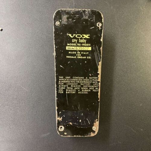 used 1960s Vox Cry Baby Wah Pedal Black - Effect Pedal