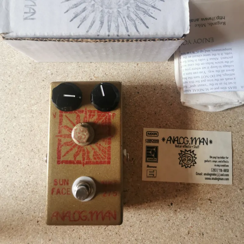 used 2007 Analogman Sun Face NKT275 white dot Gold - Effect Pedal