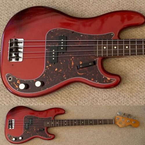 1983-87 Fender Precision Bass 62 Re-issue Candy Apple Red - £1850 used Guitar