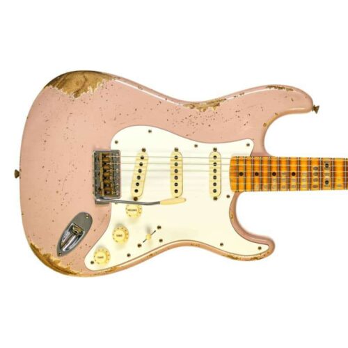 Fender Red Hot Stratocaster Heavy Relic Dirty Shell Pink -        Stratocaster