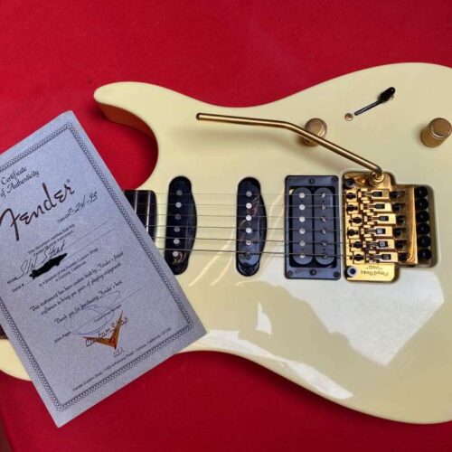 1993 Fender Stratocaster Floyd Rose Set Neck Brite White -        Stratocaster