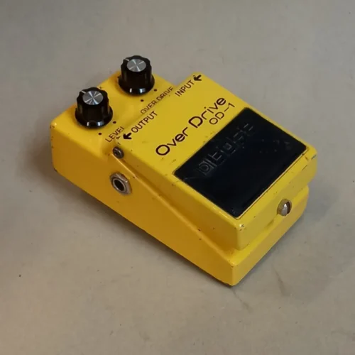 used 1980 Boss OD-1 Overdrive (Black Label) Yellow - Effect Pedal