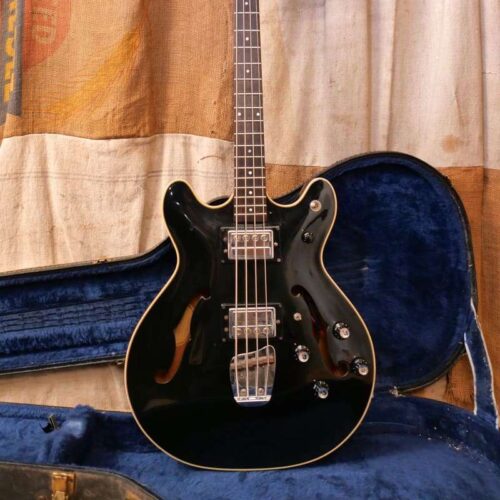 1973 Guild Starfire II Bass Guitar Black -           Bass Guitar