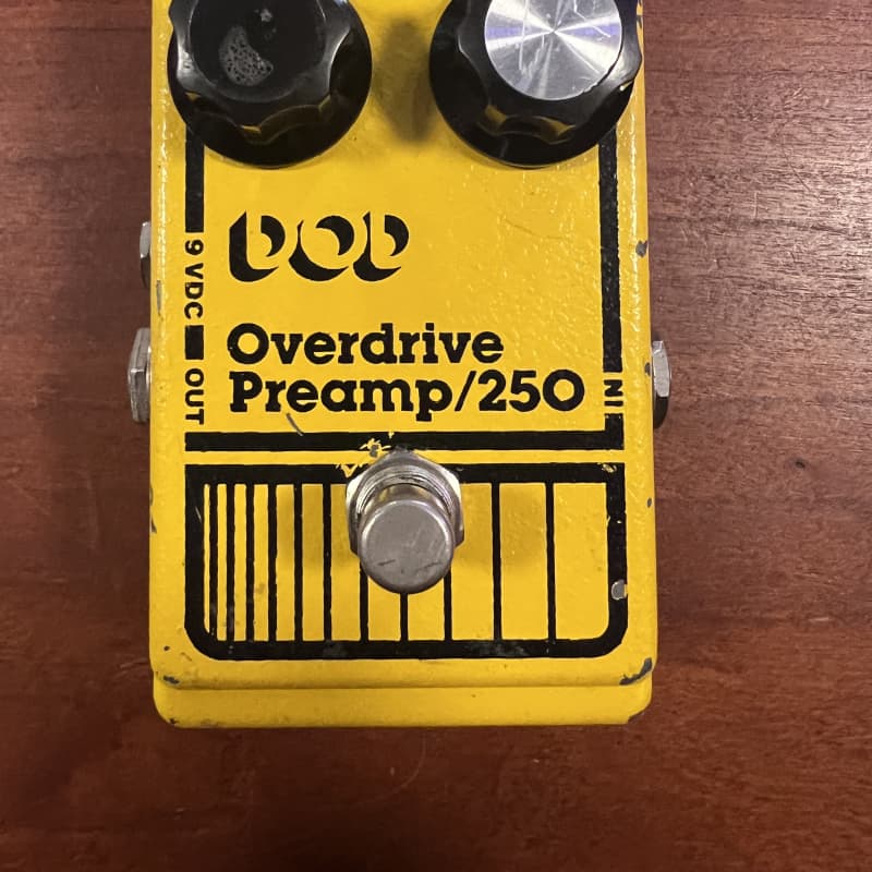 used 1980s DOD Overdrive Preamp 250 Yellow - Effect Pedal