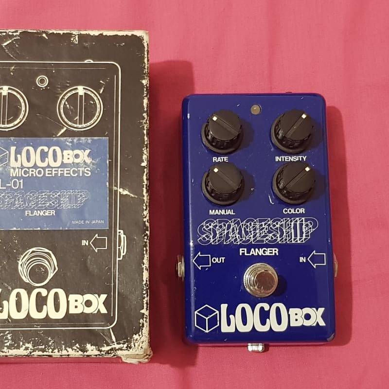 used 1980's Loco Box Spaceship Flanger Blue - Effect Pedal