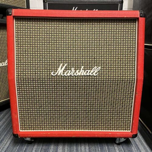 1975 Marshall 1960A 4x12" Angled Guitar Speaker Cabinet Red -        Cabinet