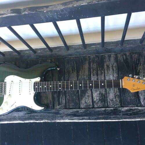 Fender Foto Flame Stratocaster Dark Green Burst -        Stratocaster