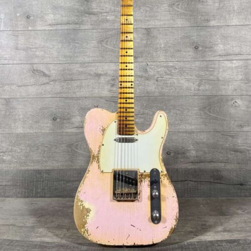 2024 Custom Build 50s White Guard Telecaster Shell Pink over B... -        Telecaster