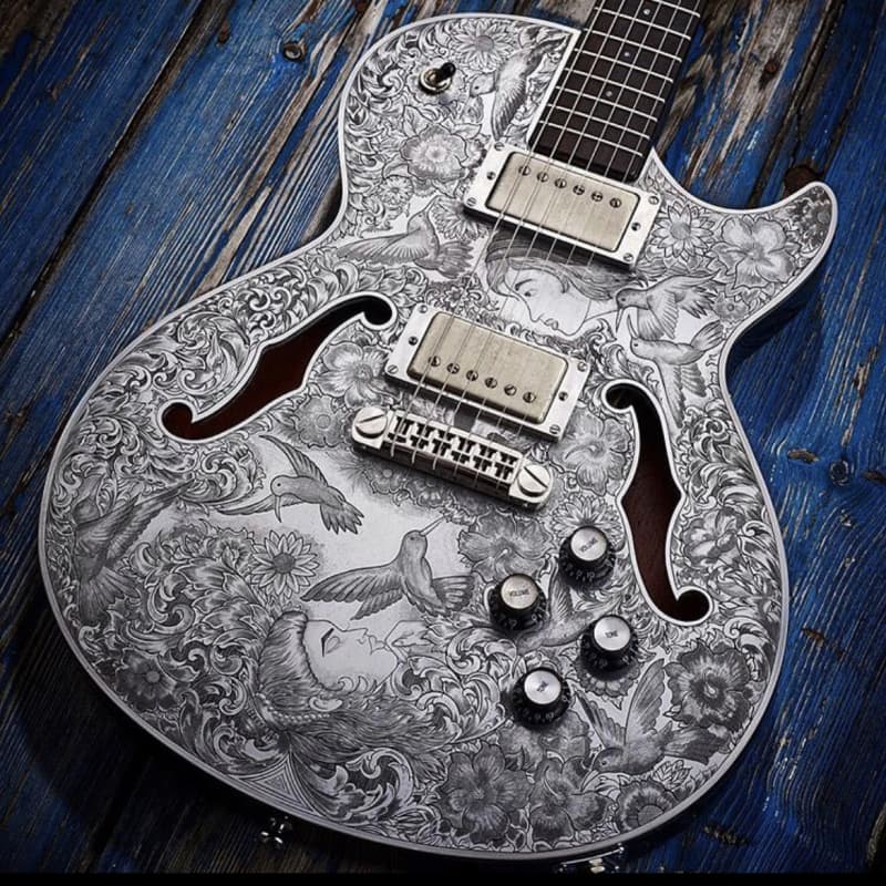 2018 Custom Built Hand engraved Aluminium - £16000 used Guitar