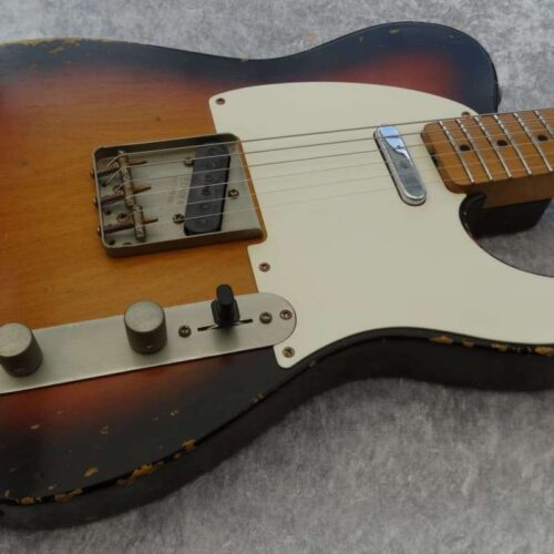 2021 Bravewood 1958 Telecaster T-Type Aged Relic Three Tone Su... -        Telecaster