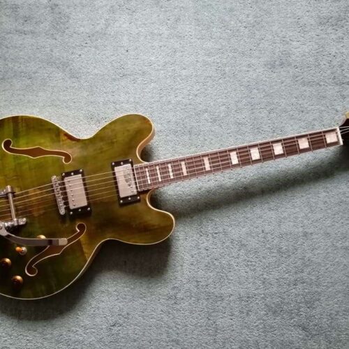 2021 Custom Built ES-335 Style Semi-Hollow Body Guitar Reliced... -        Hollow Body