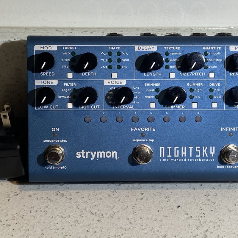 used ~2020 Strymon NightSky Time-Warped Reverberator Blue - Effect Pedal