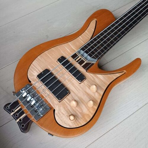 2019 Lootnick Contra Hollow Body 5 fretless Natural -        Hollow Body