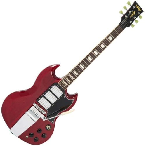 Vintage VS63V ReIssued Electric Guitar ~ Cherry Red -         Vintage Electric Guitar