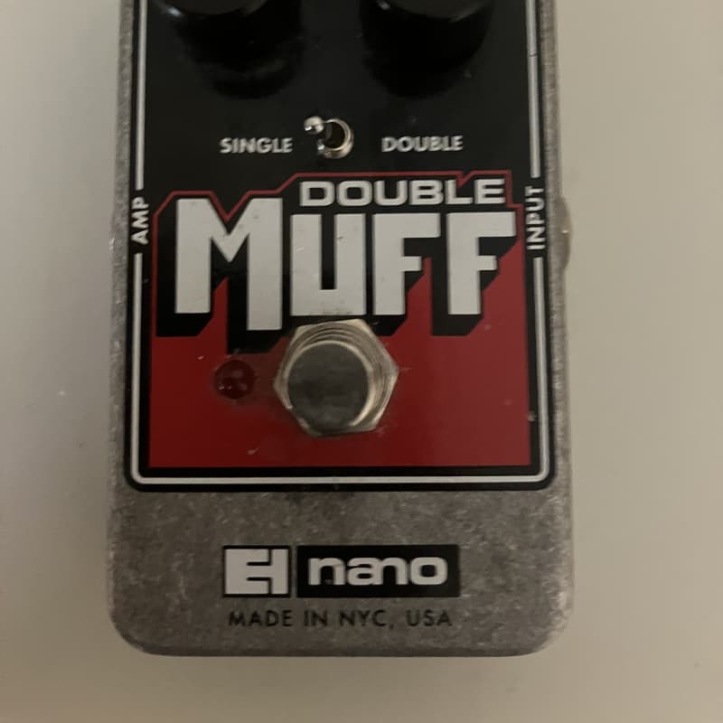 used 2010s Electro-Harmonix Double Muff Nano Fuzz Black / Red / Metal - Effect Pedal