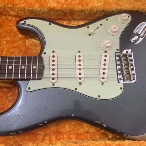 2021 Fender Custom Shop Stratocaster 63 Relic Charcoal Frost ... -       Custom Shop Stratocaster