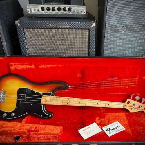 1970 - 1983 Fender Precision Bass with Maple Fretboard Sunburst -         Precision Bass