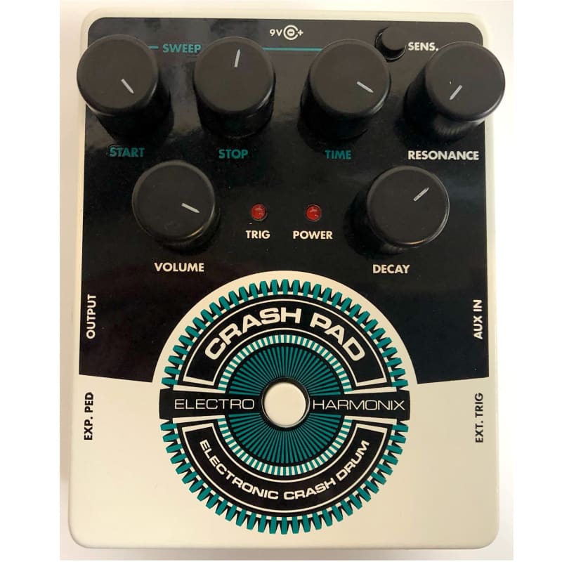 used Electro-Harmonix Crash Pad Analog Drum Synth Black / White / Teal - Effect Pedal