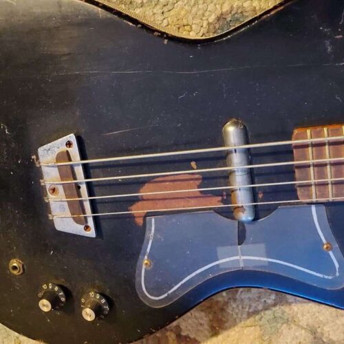 1950s to early 1960s Silvertone Bass Guitar Black -           Bass Guitar