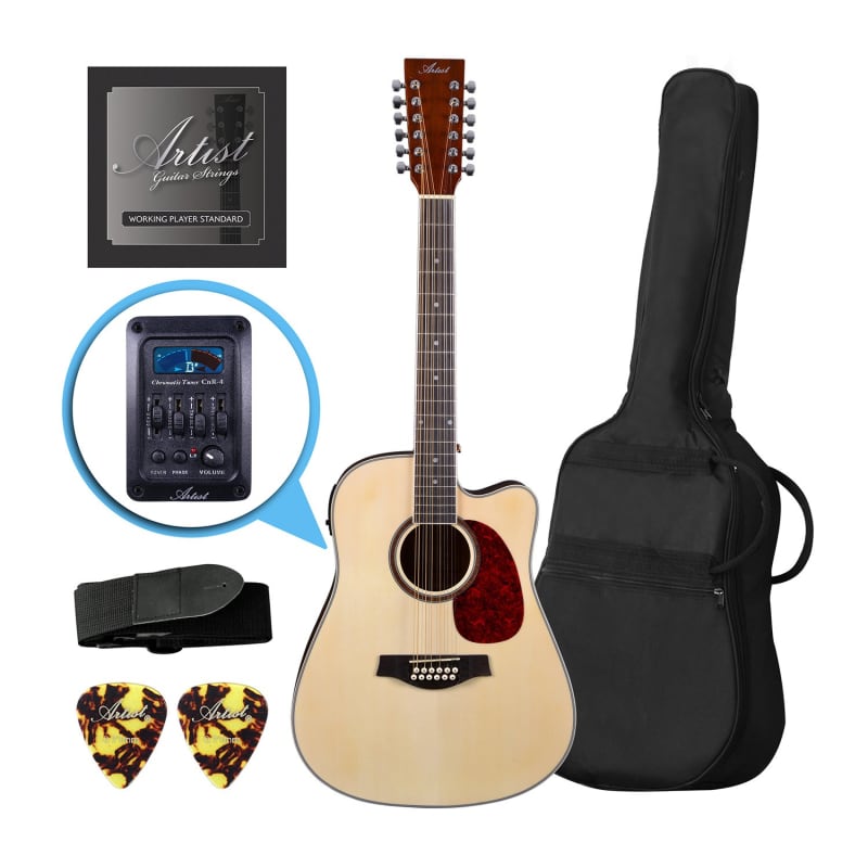 Artist Artist LSP12CEQNT Beginner 12 String Guitar Pack with E... - £189 new Guitar