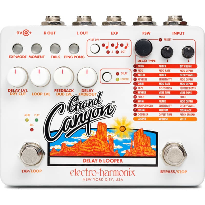 new Electro-Harmonix EHX Delay and Looper Pedal Grand Canyon - Effect Pedal