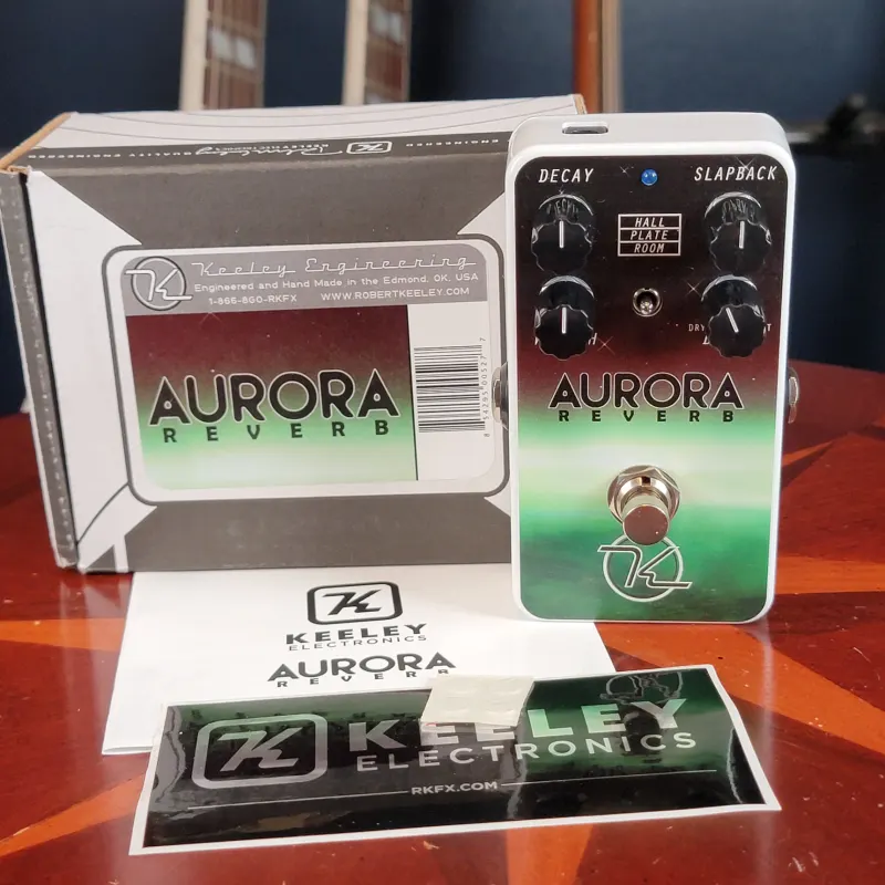 used 2010s Keeley Aurora Digital Reverb Green - Effect Pedal