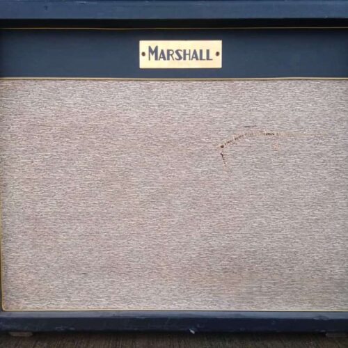 1965 Marshall Block Logo 2+12 Speaker cabinet , G12 Alnicos Black -        Cabinet