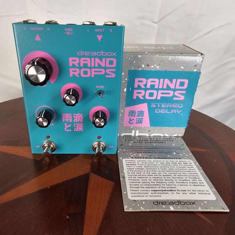 used 2022 - Present Dreadbox Raindrops Teal / Pink - Effect Pedal