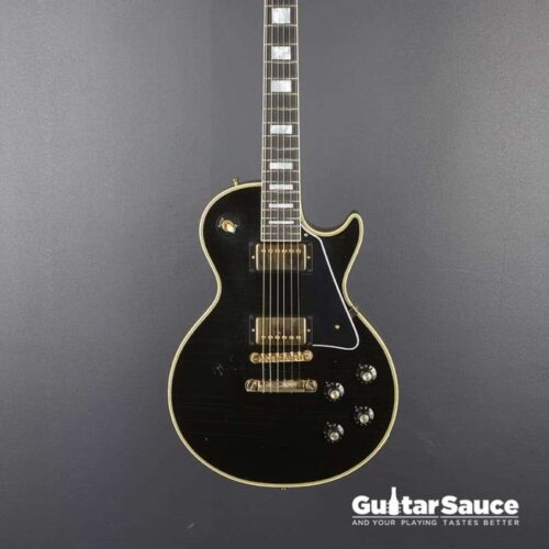 2023 Gibson 68 Les Paul Custom Ebony Ultra Light Aged Black -         Les Paul