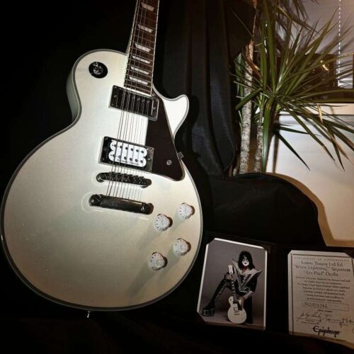 Rare Epiphone White Lightning Les Paul Tommy Thayer KISS W... -         Les Paul