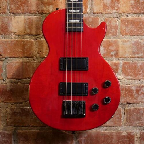 1991 Gibson Les Paul Bass Transparent Red - £1700 used Guitar