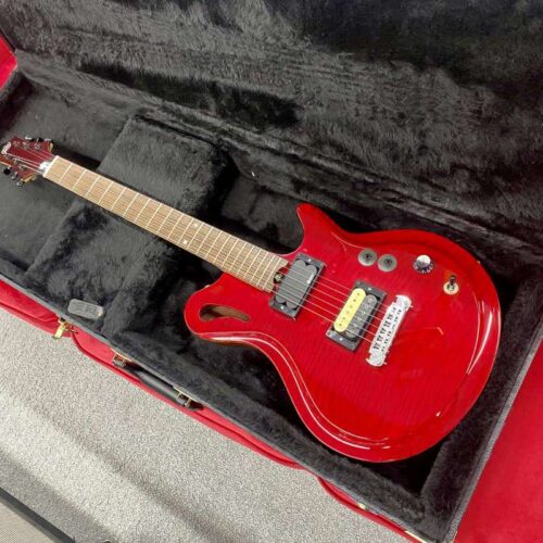 Gadow Custom Hollowbody Electric Guitar Trans Red -          Electric Guitar