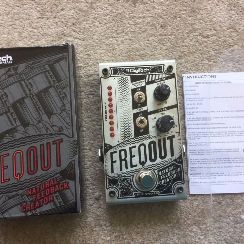 used 2010s DigiTech FreqOut Natural Feedback Creator Silver / Black - Effect Pedal