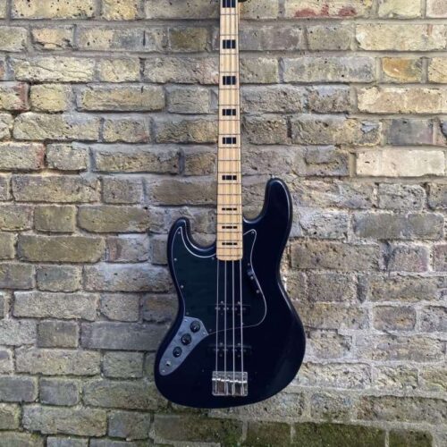 1977 Antoria J Style Left Handed Classic Bass Guitar Black -         Vintage  Bass Guitar