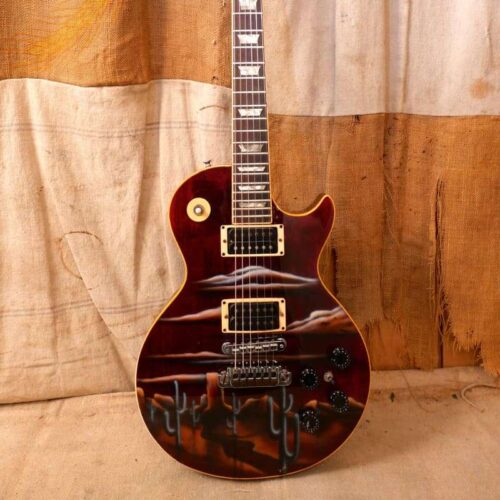 1976 Gibson Les Paul Standard Wine Red with Airbrushed Desert ... -         Les Paul