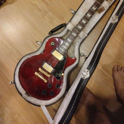 2001 Gibson Les Paul Studio Plus Trans red -         Les Paul