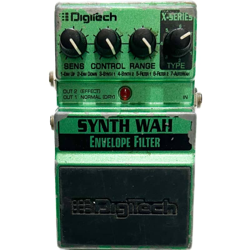 used 2010s DigiTech X-Series Synth Wah Envelope Filter Green - Effect Pedal