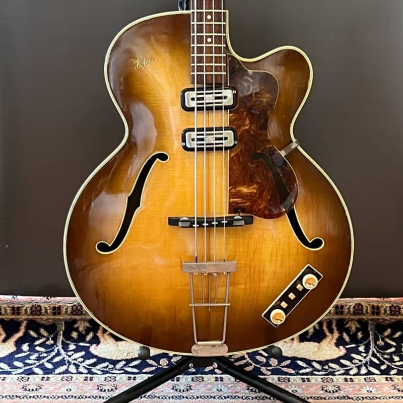 1960 Hofner 500/5 Bass "Stu Sutcliffe" Model Brown Burst - £2175 used Guitar