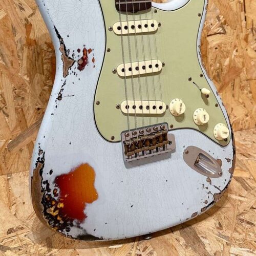 Fender Custom Shop 1960 Stratocaster Heavy Relic Aged Sonic Bl... -       Custom Shop Stratocaster