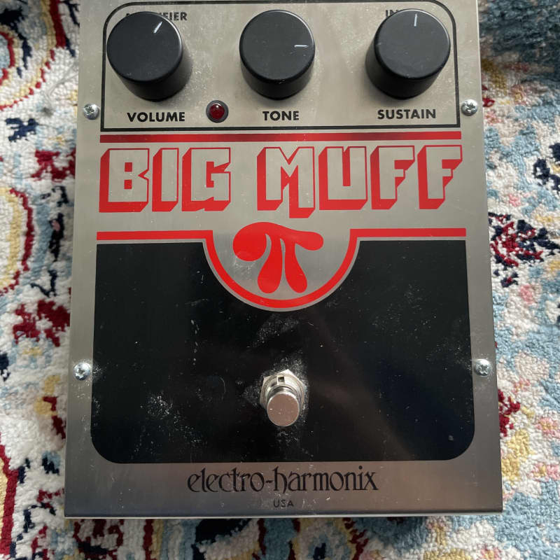 used 2000 - Present Electro-Harmonix Big Muff Pi Silver / Black / Red - Effect Pedal