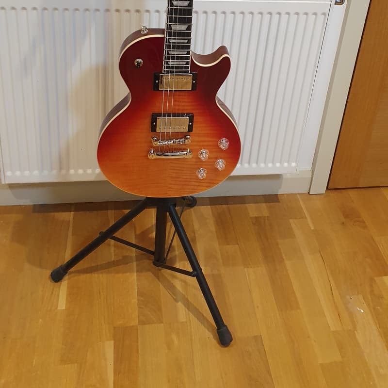 2020 - 2021 Epiphone Les Paul Modern Figured Magma Orange Fade - £450 used Guitar